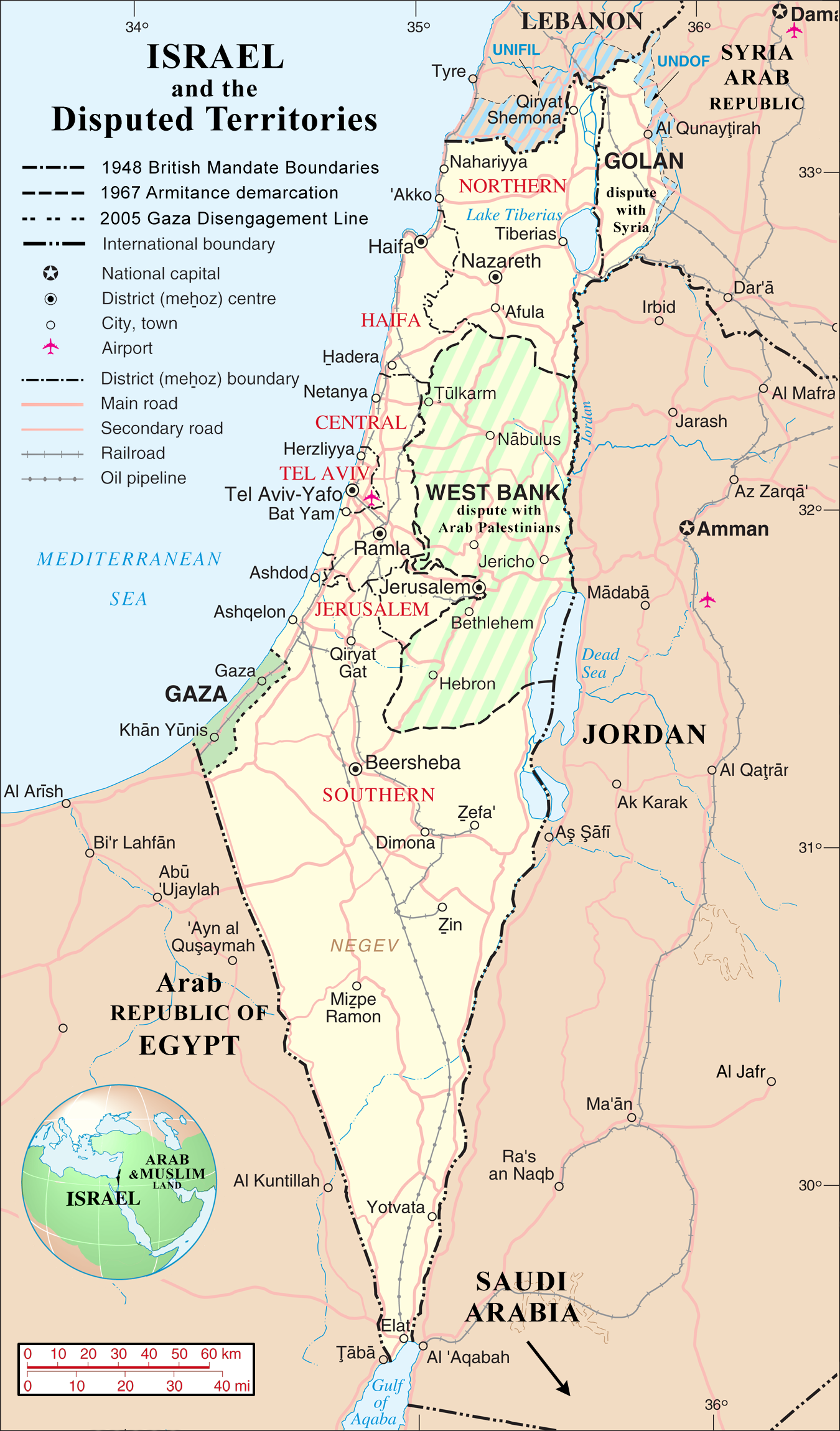 Карта Израиля Фото